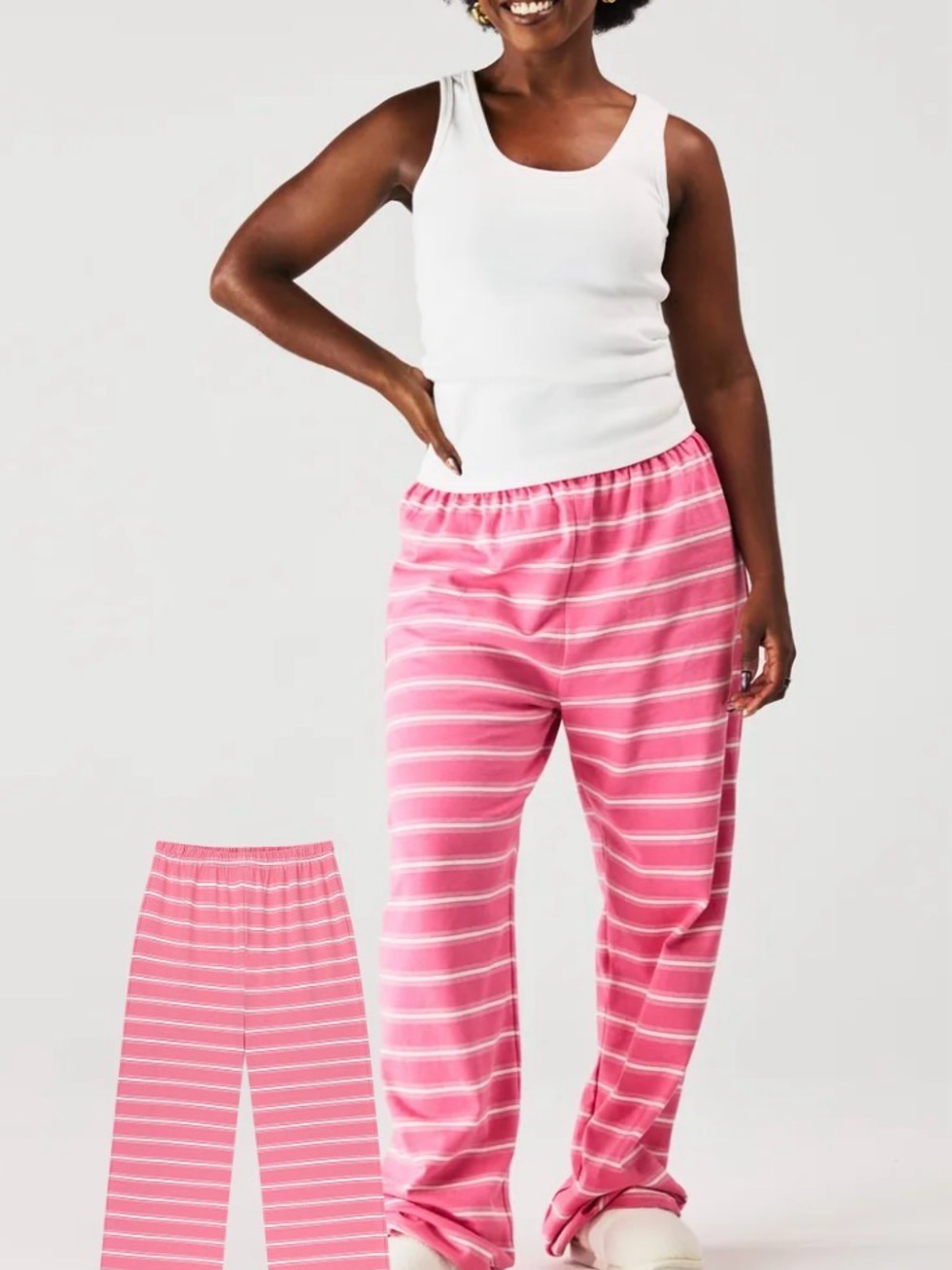 PARKE Everyday Comfort Women’s Pink Stripe Lounge Pants